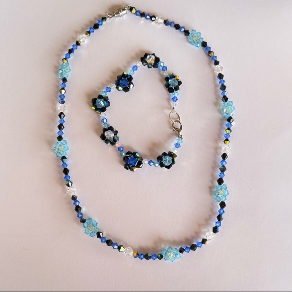 ๐Handmade Authentic Swarovski Crystal & SS925 necklace & bracelet set - Picture 2 of 15